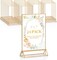 5x7 Acrylic Sign Holder Set of 24, Double-Sided Gold Picture Frame Display Stands, Clear Tabletop Menu & Flyer Holders, Vertical Desktop Sign Stand for Wedding, Event, Office & Retail Use